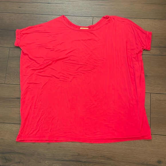 💕💓🩷 WATERMELON SHORT SLEEVE PIKO 1988 TUNIC - Picture 2 of 4